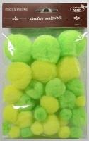 Opakowanie Pompony tonacyjne neonowe 15-40mm 30szt