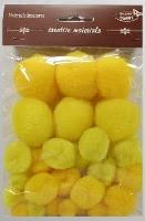 Opakowanie Pompony tonacyjne żółte 15-40mm 30szt