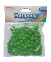 Opakowanie Pompony zielone 10mm 100szt