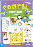 Okładka książki Pomyśl rozwiązuj i koloruj