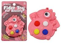 Pop It Dinozaur antystresowy sensoryczny różow. Wydawca: Leantoys. SmakLiter.pl Opakowanie Pop It Dinozaur antystresowy sensoryczny różow