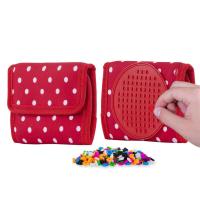 Opakowanie Portfel na rzep Kropki z czerwonym panelem