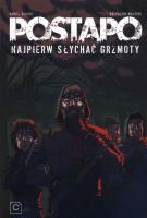 Postapo T.2 Najpierw słychać grzmoty. Autor: Gizicki Daniel. SmakLiter.pl Okładka książki Postapo T.2 Najpierw słychać grzmoty