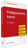 Postępowanie karne. Pytania. Kazusy. Tablice w.6. Autor:   Praca zbiorowa. SmakLiter.pl Okładka książki Postępowanie karne. Pytania. Kazusy. Tablice w.6