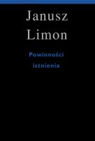 Powinność istnienia. Autor: Limon Janusz. SmakLiter.pl Okładka książki Powinność istnienia