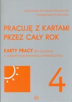 Pracuję z kartami przez cały rok część 4. Autor: Agnieszka Borowska-Kociemba, Małgorzata Krukowska. SmakLiter.pl Okładka książki Pracuję z kartami przez cały rok część 4