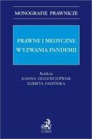 Okładka książki Prawne i medyczne wyzwania pandemii