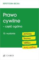 Prawo cywilne - część ogólna. Pytania. Kazusy. Tablice. Testy online. Autor:   Praca zbiorowa. SmakLiter.pl Okładka książki Prawo cywilne - część ogólna. Pytania. Kazusy. Tablice. Testy online