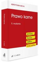 Prawo karne. Pytania. Kazusy. Tablice. Testy w.5. Autor:   Praca zbiorowa. SmakLiter.pl Okładka książki Prawo karne. Pytania. Kazusy. Tablice. Testy w.5