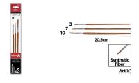 Profesjonale pędzle malarskie 3szt. Wydawca: Artix. SmakLiter.pl Opakowanie Profesjonale pędzle malarskie 3szt