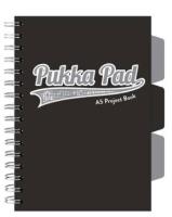 Project Book Black Grey A5/200K kratka czarny. Wydawca: PUKKA. SmakLiter.pl Opakowanie Project Book Black Grey A5/200K kratka czarny
