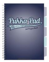 Project Book Navy A4/200K kratka granatowy. Wydawca: PUKKA. SmakLiter.pl Opakowanie Project Book Navy A4/200K kratka granatowy