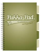 Project Book Olive Green A4/200K kratka oliwkowy. Wydawca: PUKKA. SmakLiter.pl Opakowanie Project Book Olive Green A4/200K kratka oliwkowy