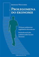 Prolegomena do ekonomii. Autor: Wieczorek Ireneusz. SmakLiter.pl Okładka książki Prolegomena do ekonomii