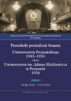 Opakowanie Protokoły posiedzeń Senatu Uniwersytetu Poznańskiego 1945-1955 oraz Uniwersytetu im. Adama Mickiewicza
