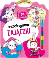 Przebojowe zajączki. Kolorowanka z kredką. Autor: Opracowanie zbiorowe. SmakLiter.pl Okładka książki Przebojowe zajączki. Kolorowanka z kredką