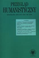 Przegląd Humanistyczny 1/2022 (476). Wydawca: Wydawnictwa Uniwersytetu Warszawskiego. SmakLiter.pl Opakowanie Przegląd Humanistyczny 1/2022 (476)