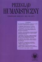 Przegląd Humanistyczny 2/2022 (477). Wydawca: Wydawnictwa Uniwersytetu Warszawskiego. SmakLiter.pl Opakowanie Przegląd Humanistyczny 2/2022 (477)