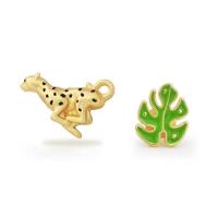 Opakowanie Przypinki Lampart i tropikalny liść