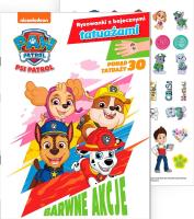 Okładka książki Psi Patrol. Rysowanki z bajecznymi tatuażami cz. 1 Kolorowe misje