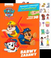 Okładka książki Psi Patrol. Rysowanki z bajecznymi tatuażami cz. 2 Barwy zabawy