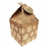 Opakowanie Pudełka na prezent składane 11x11cm gwiazdki 4szt