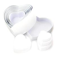 Opakowanie Pudełka serca białe 12szt