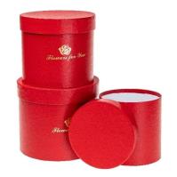 Opakowanie Pudełko Flower Box 3szt czerwony ROZETTE