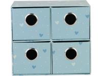 Opakowanie Pudełko na biurko z 4 szufladkami Sweet Blue