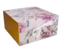 Opakowanie Pudełko na prezenty 25x25 piwonia