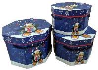 Opakowanie Pudełko prezentowe Boże Narodzenie 22x22x16cm MIX