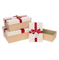 Opakowanie Pudełko prezentowe PUG-20P15-PR 3szt ROZETTE