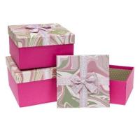 Opakowanie Pudełko prezentowe PUG-23234-KW 3szt ROZETTE