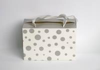 Opakowanie Pudełko prezentowe srebrzone koła S