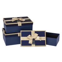 Pudełko prezentowe z kokardą 3szt niebiesk ROZETTE. Wydawca: ROZETTE. SmakLiter.pl Opakowanie Pudełko prezentowe z kokardą 3szt niebiesk ROZETTE