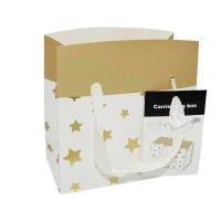 Opakowanie Pudełko prezentowe złocone gwiazdki S