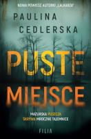 Puste miejsce. Autor: Paulina Cedlerska. SmakLiter.pl Okładka książki Puste miejsce