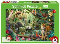 Puzzle 100 Kolorowa dżungla 112714. Wydawca: Schmidt Spiele Puzzle. SmakLiter.pl Opakowanie Puzzle 100 Kolorowa dżungla 112714