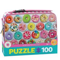 Puzzle 100 z lunch box  Delightful Donuts 9100-5825. Wydawca: Eurographics. SmakLiter.pl Opakowanie Puzzle 100 z lunch box  Delightful Donuts 9100-5825