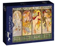 Puzzle 1000 Cztery sezony, Alfons Mucha. Wydawca: Bluebird Puzzle. SmakLiter.pl Opakowanie Puzzle 1000 Cztery sezony, Alfons Mucha