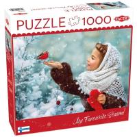 Opakowanie Puzzle 1000 Girl in red Mittens