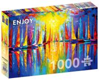 Opakowanie Puzzle 1000 Kolorowe żaglówki