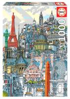 Puzzle 1000 Paryż/Francja G3. Wydawca: Educa. SmakLiter.pl Opakowanie Puzzle 1000 Paryż/Francja G3