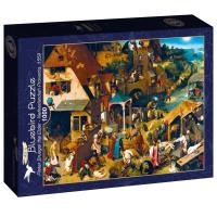 Puzzle 1000 Przysłowa, Brueghel 1559. Wydawca: Bluebird Puzzle. SmakLiter.pl Opakowanie Puzzle 1000 Przysłowa, Brueghel 1559
