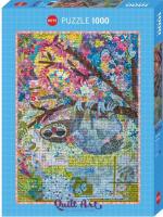 Puzzle 1000 Quilt Art - Leniwiec. Wydawca: Heye. SmakLiter.pl Opakowanie Puzzle 1000 Quilt Art - Leniwiec