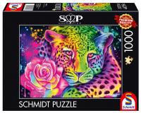 Puzzle 1000 Sheena Pike Kolorowy lampart. Wydawca: Schmidt. SmakLiter.pl Opakowanie Puzzle 1000 Sheena Pike Kolorowy lampart