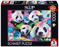 Puzzle 1000 Sheena Pike Pandy i kwiaty. Wydawca: Schmidt. SmakLiter.pl Opakowanie Puzzle 1000 Sheena Pike Pandy i kwiaty