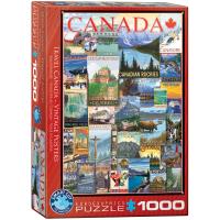 Puzzle 1000 Travel Canada Vintage Poste 6000-0778. Wydawca: Eurographics. SmakLiter.pl Opakowanie Puzzle 1000 Travel Canada Vintage Poste 6000-0778