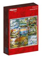 Opakowanie Puzzle 1000 Wszystkie pory roku- Chatki