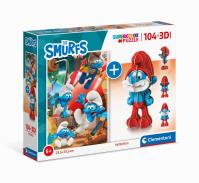 Opakowanie Puzzle 104 + 3d The Smurfs 20341